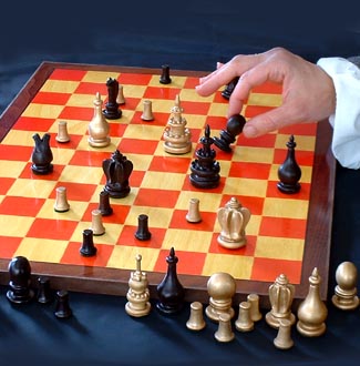 Recreation of Lucas van Leyden's chess set